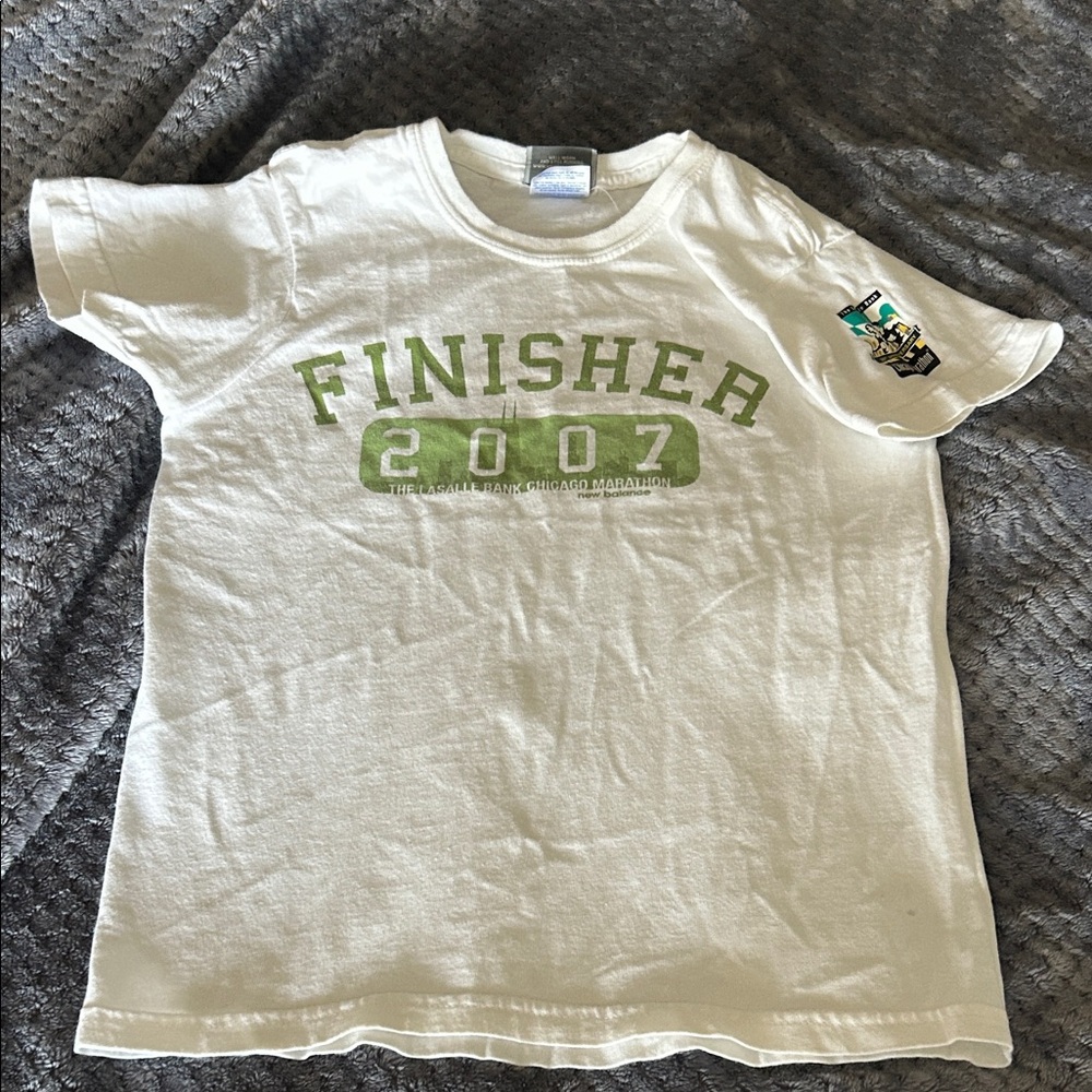 Sold Mercari Good Vintage New Balance White Finisher 2007 Chicago Marathon